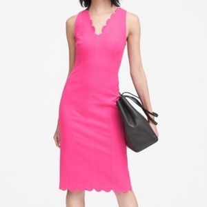 Bright Pink Scallop dress